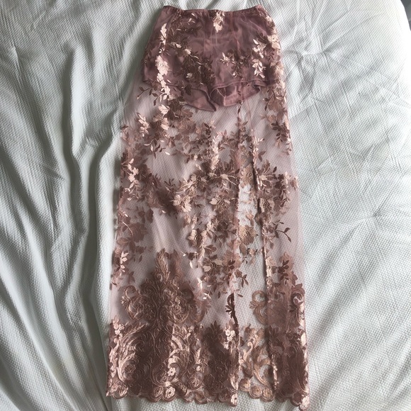 💥SOLD💥 Boho Floral Lace Two Piece Lucy in the Sky, Sz SM - Picture 6 of 8